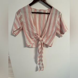 Charlie Holiday Front Tie Top